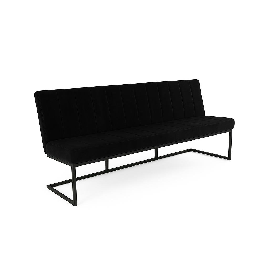 Bancheta catifea FLEET OHIO culoare NEGRU