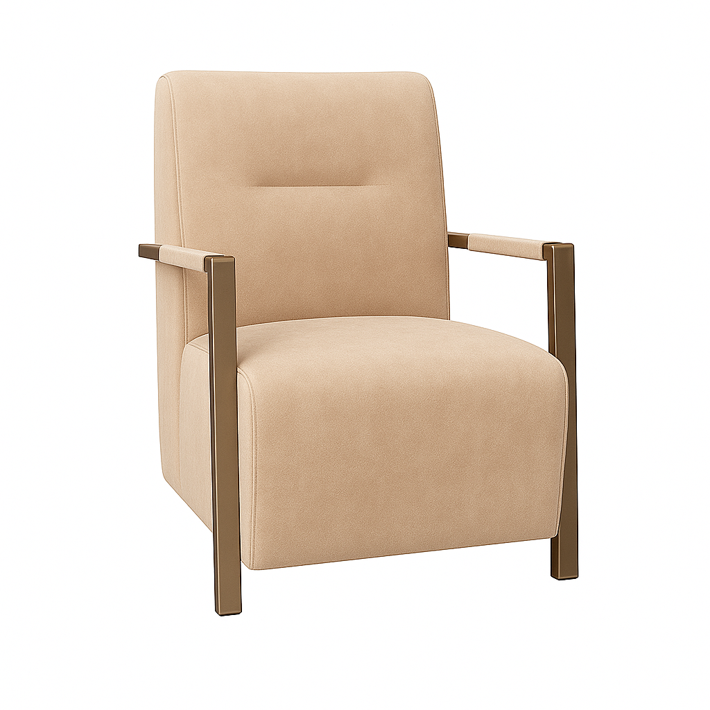 Fotoliu catifea BEJ | model COMO