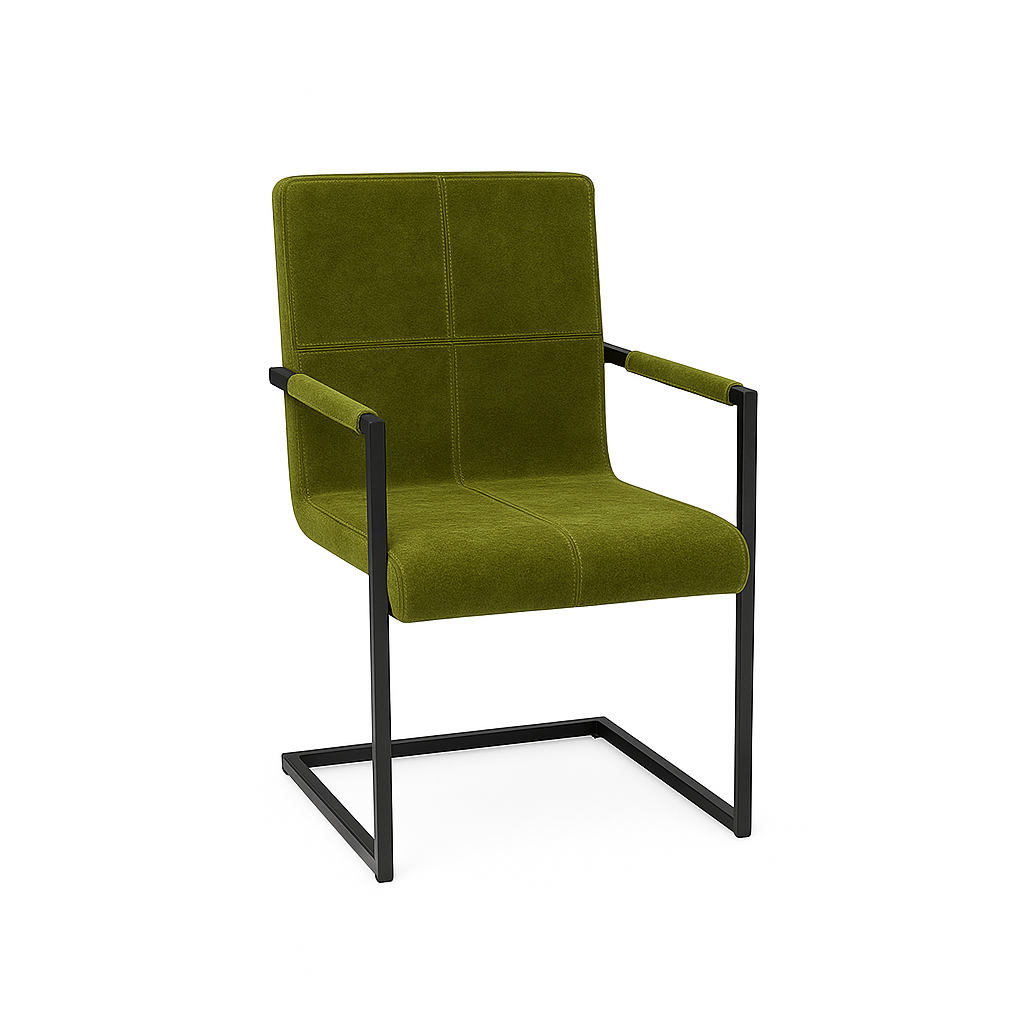 Scaun catifea GRI | model INDU QUADRANT