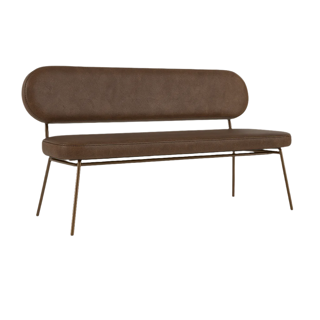 Bancheta piele AMO culoare MARO DESCHIS