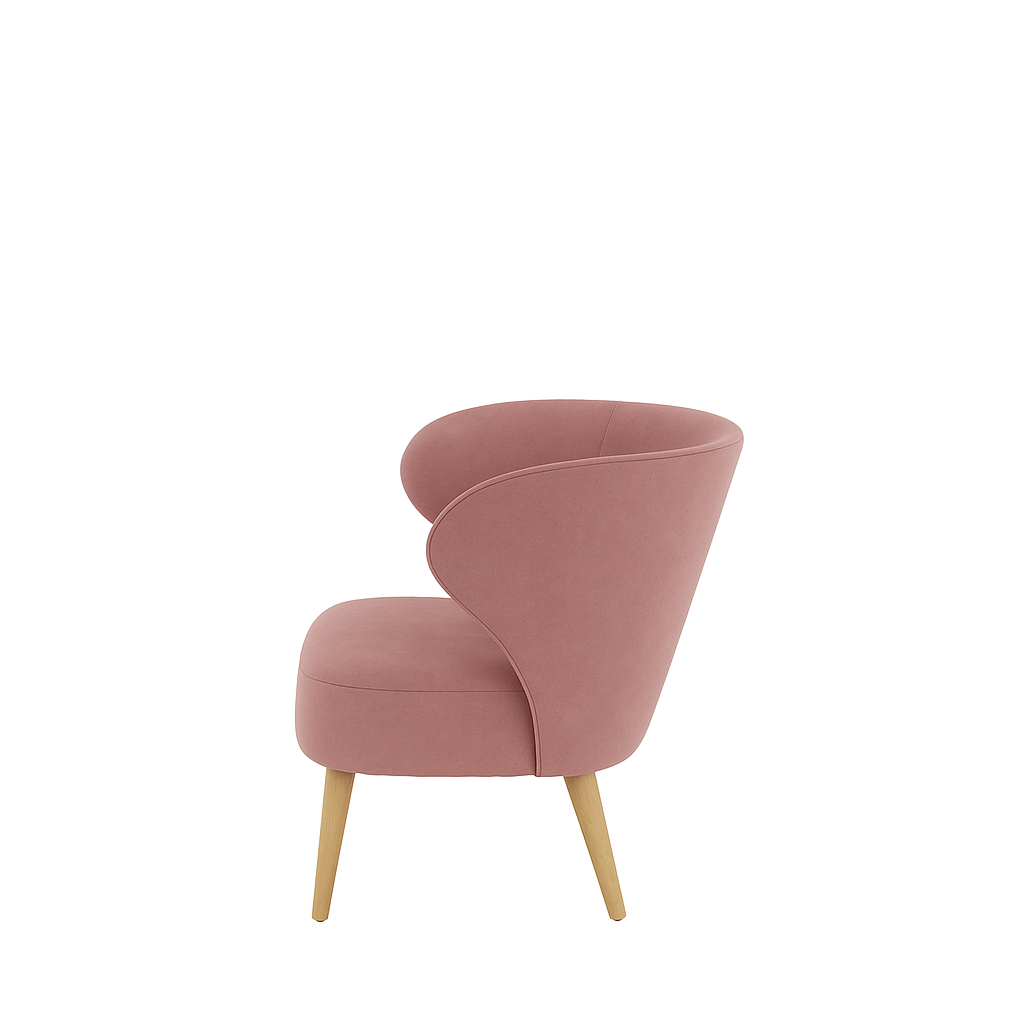 Fotoliu catifea ROSIE | model CAPRICE