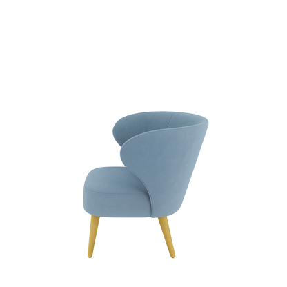 Fotoliu catifea NEAGRA | model CAPRICE