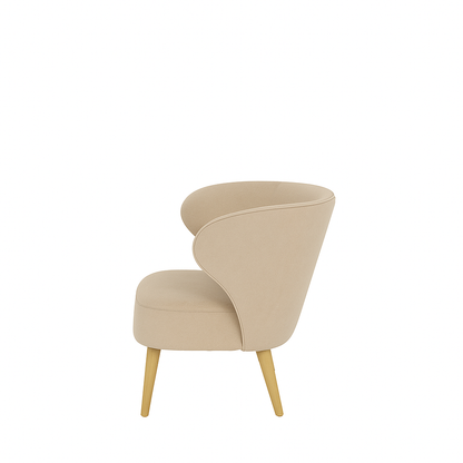 Fotoliu catifea NEAGRA | model CAPRICE