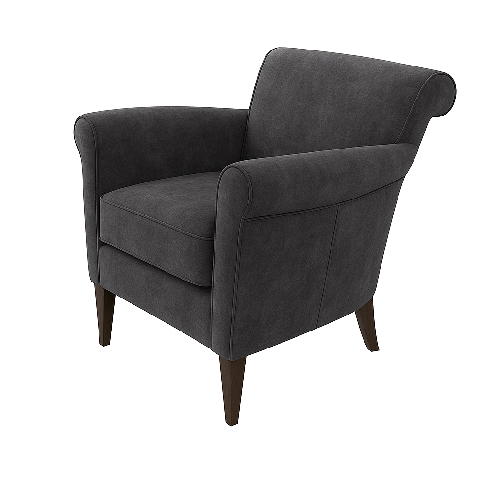 Fotoliu catifea GRI | model TALI