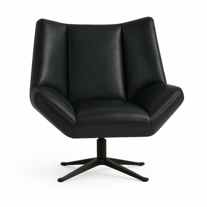 Fotoliu piele NEAGRA | model STEA