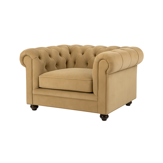 Fotoliu chesterfield CA catifea BEJ