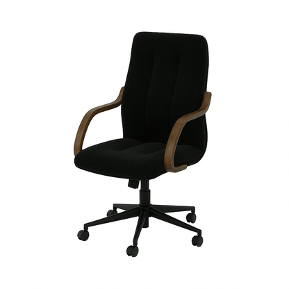 Scaun birou catifea NEAGRA | model OVO