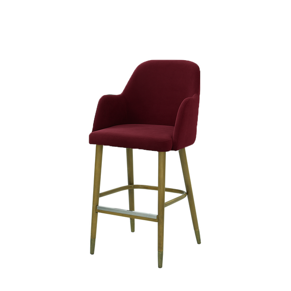 Scaun bar catifea BORDO | model PINO