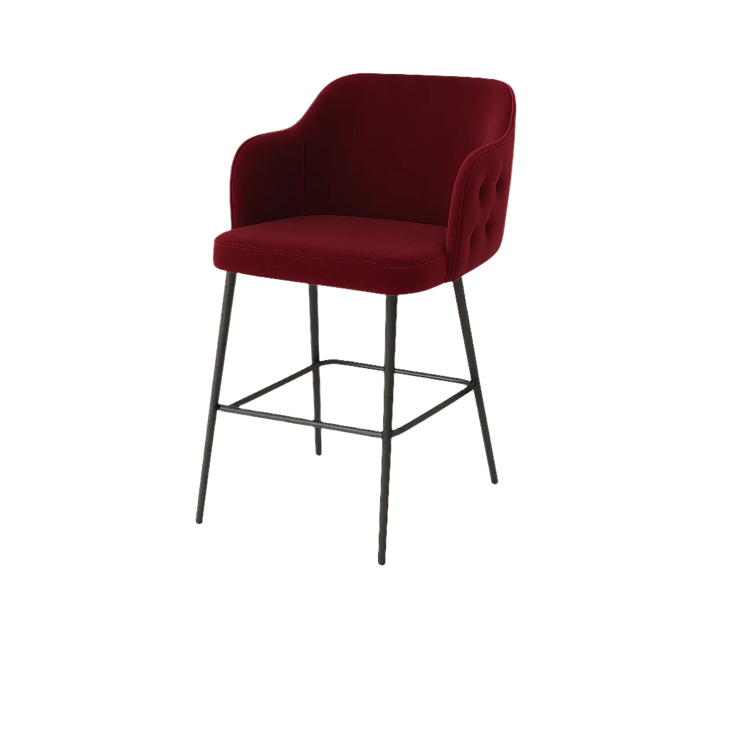 Scaun bar catifea ROZ | model TEONA