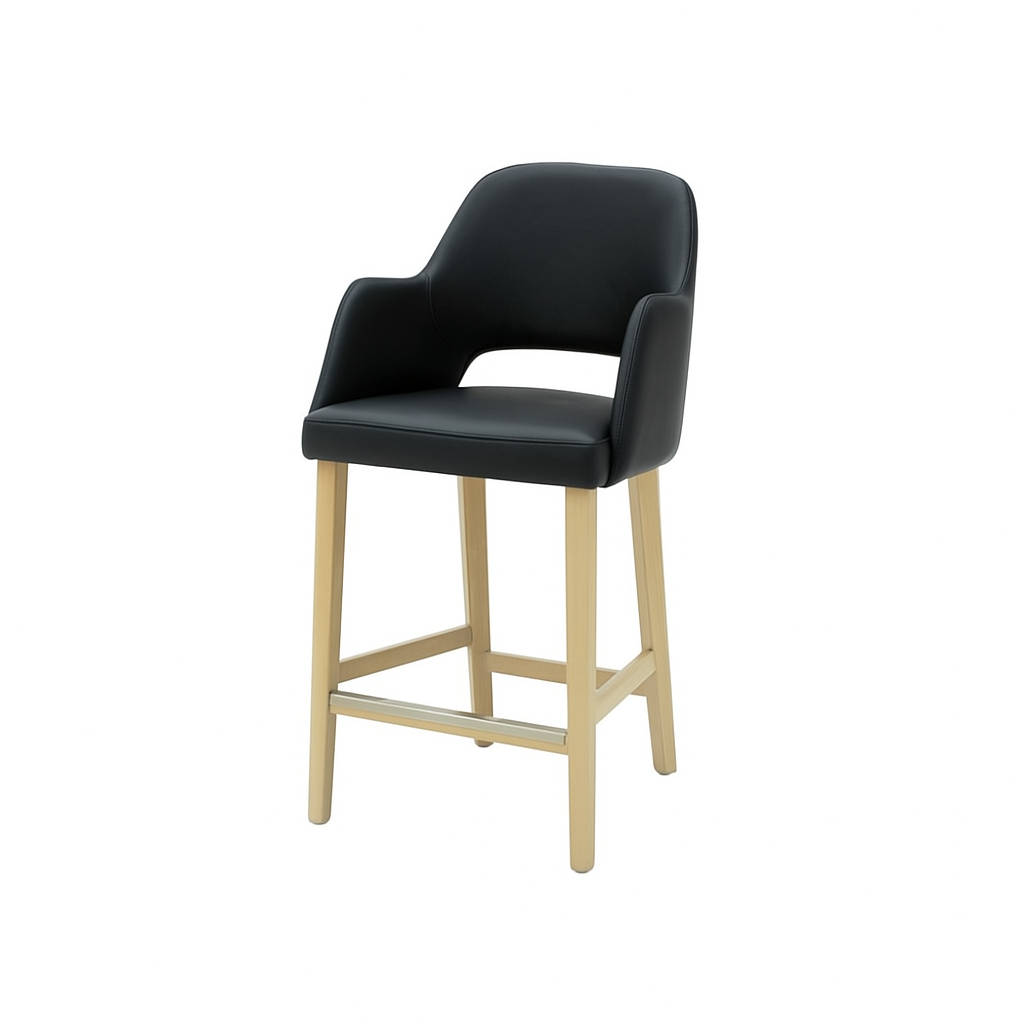 Scaun bar piele VERDE | model APRIL