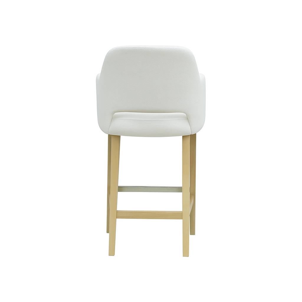 Scaun bar piele naturala BEJ | model APRIL