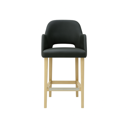 Scaun bar piele naturala BEJ | model APRIL