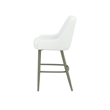 Scaun bar piele naturala BEJ | model GINA