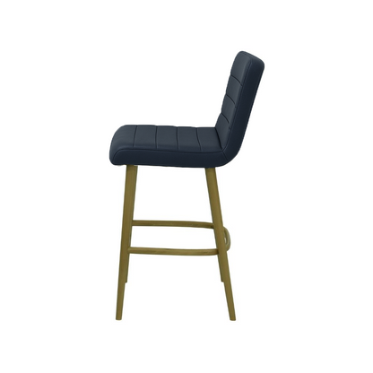 Scaun insula piele naturala GALBENA | model RIGA