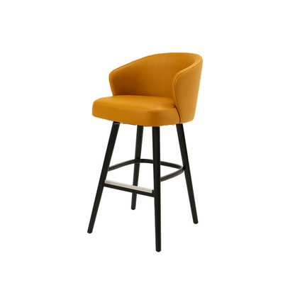 Scaun bar piele naturala BEJ | model BRUNO