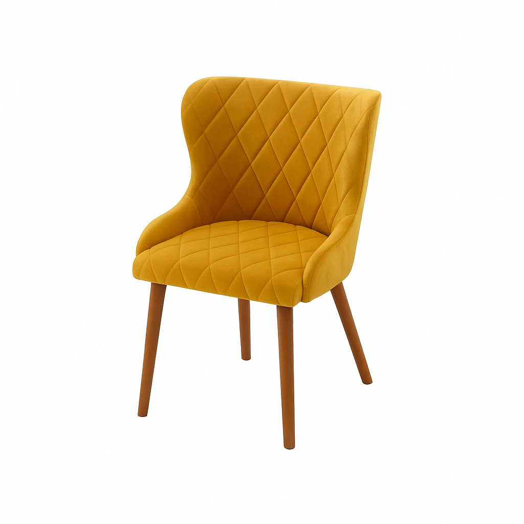 Scaun catifea GALBENA | model AMANDA