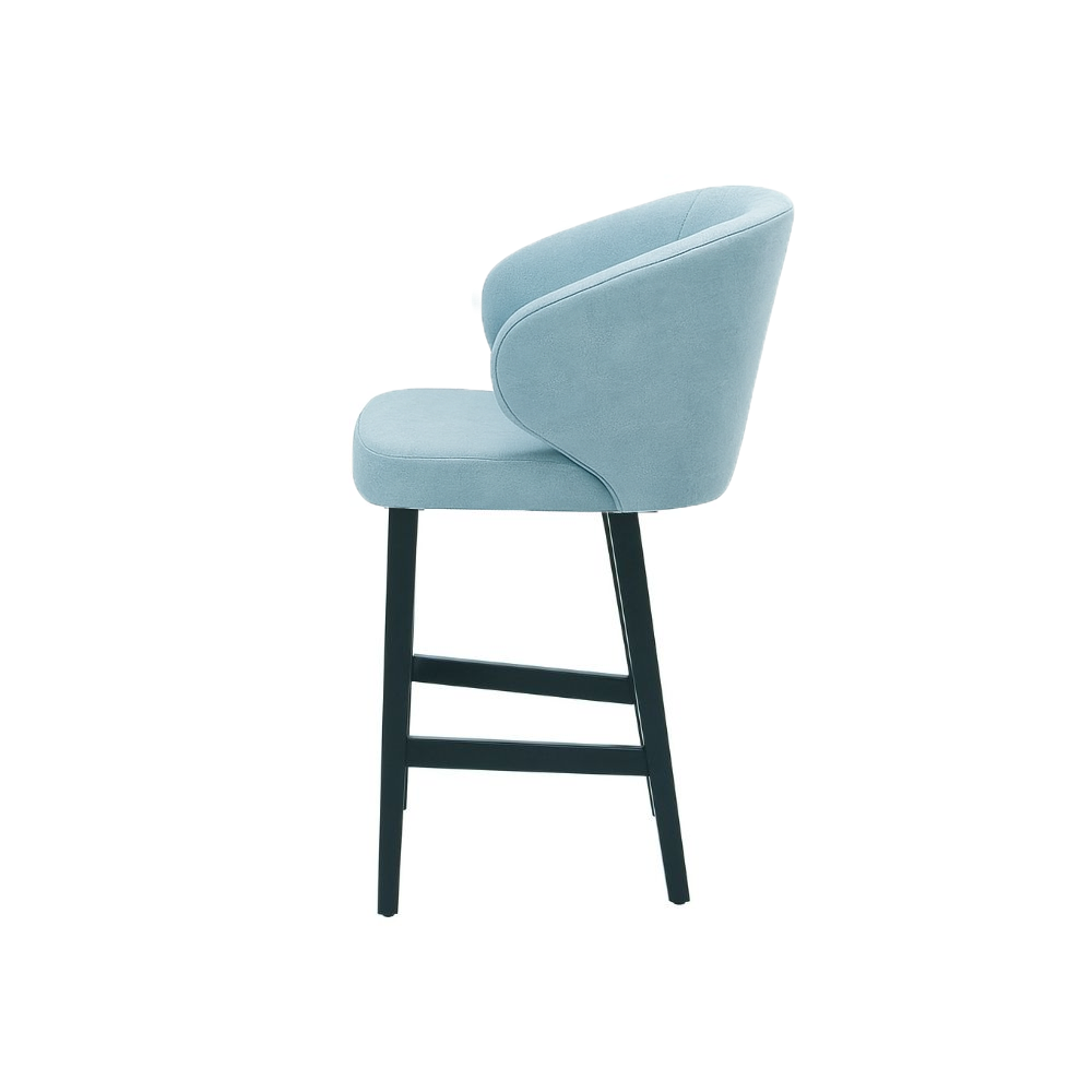 Scaun de bar catifea VERDE | model CAPRICE