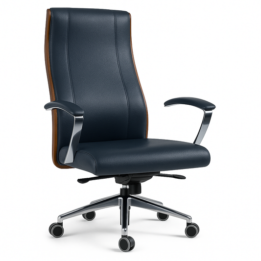 Scaun birou piele ALBASTRA | model BOSS P