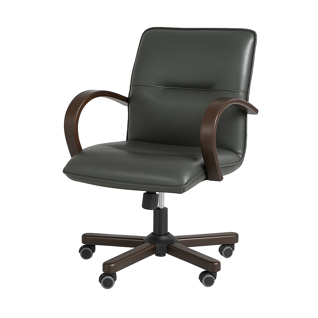 Scaun ergonomic piele VERDE | model OMEGA O