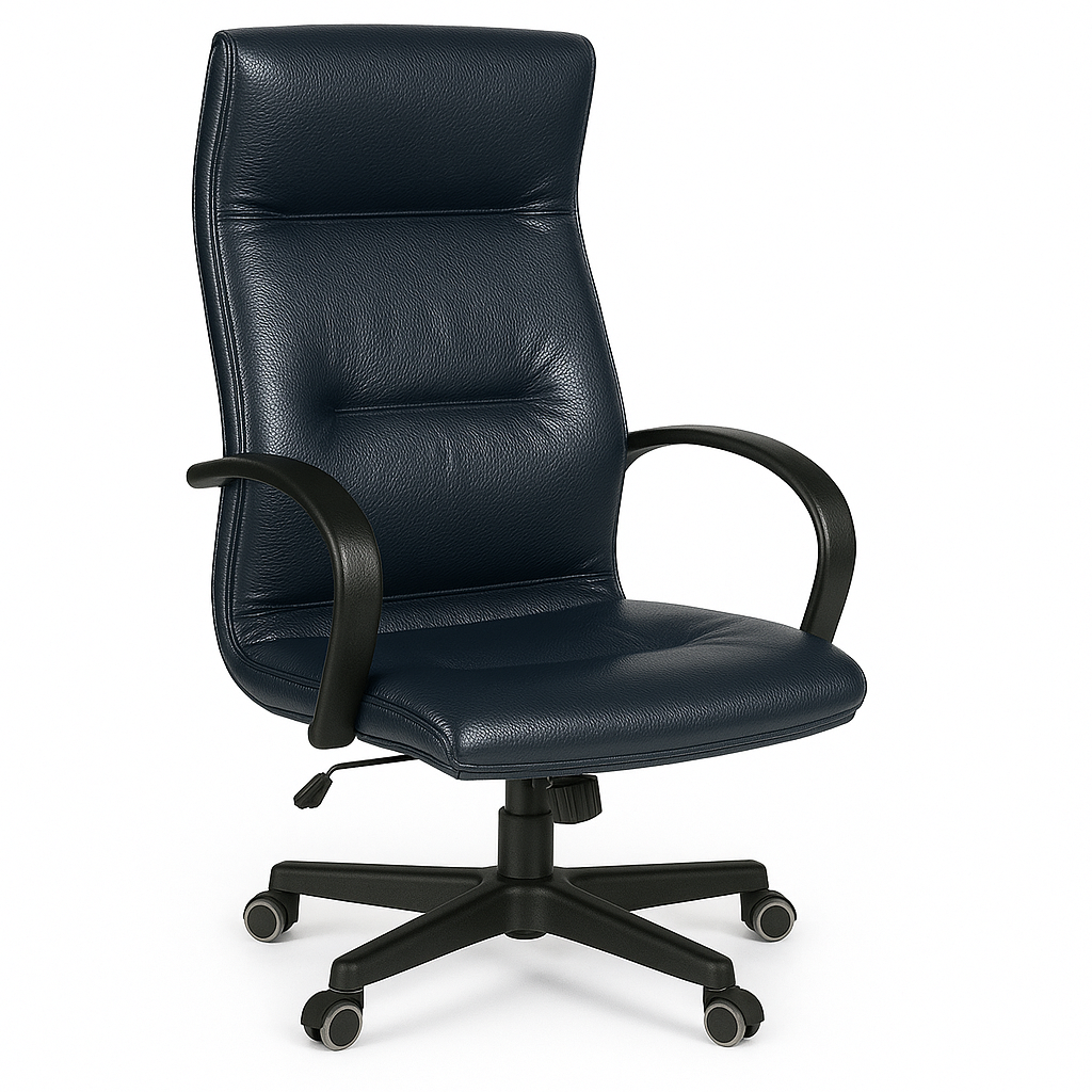 Scaun directorial piele ALBASTRA | model OMEGA P