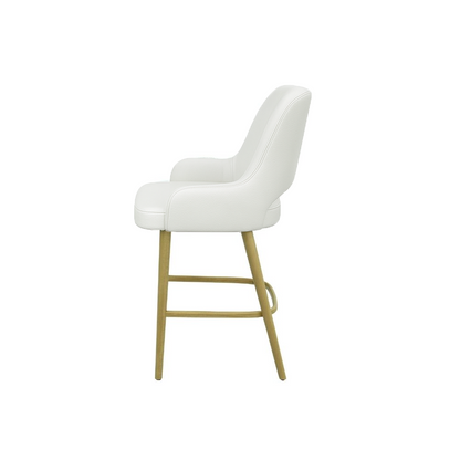 Scaun bar piele naturala BEJ | model HUGO