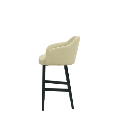 Scaun insula piele naturala BEJ | model CROCO